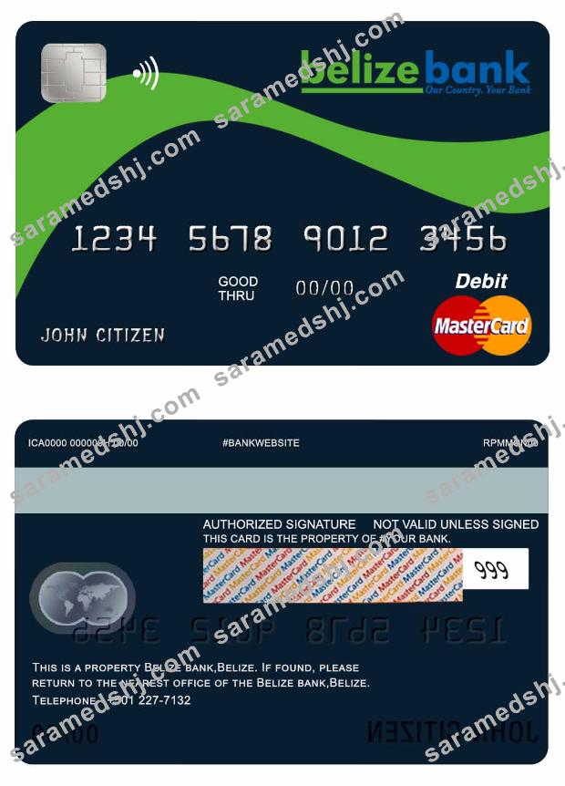 Belize Belize bank mastercard